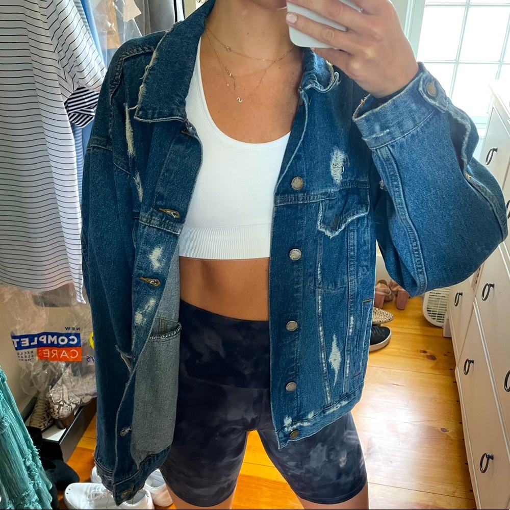 Carmar oversized jean jacket, size small